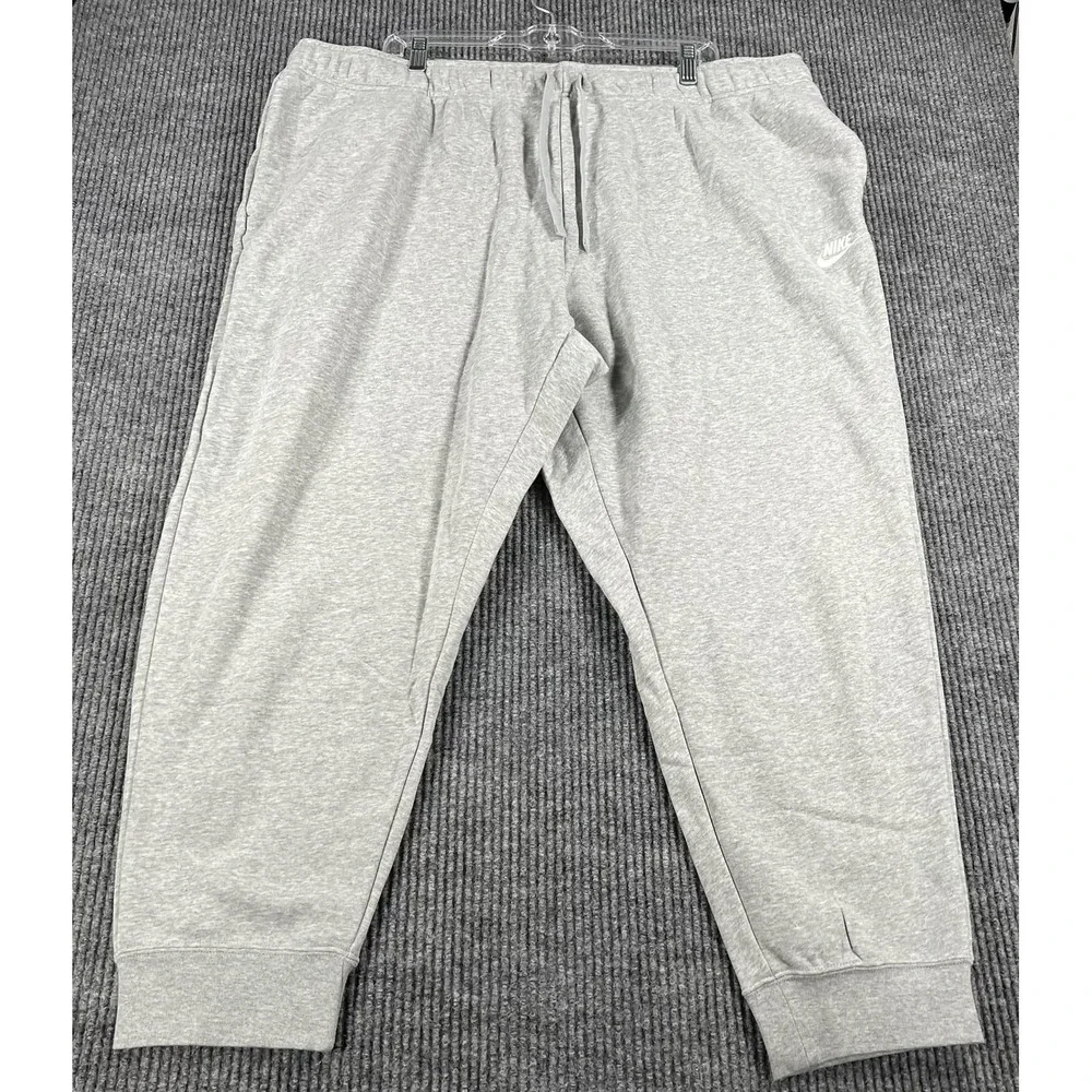 Nike Pants Womens 2X Gray Fleece Jogger Standard Fit Mid Rise DV5085-063